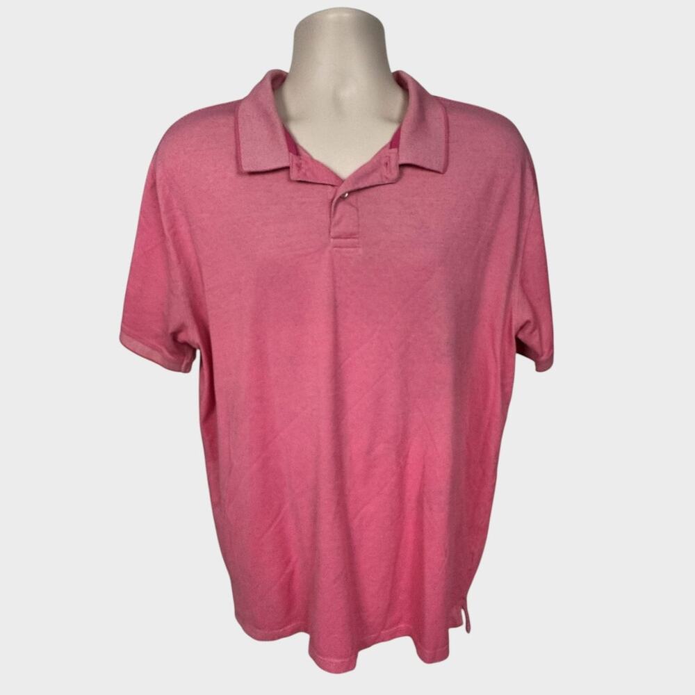 Member's Mark Pique Mens XL Polo Shirt Short Sleeve Pink